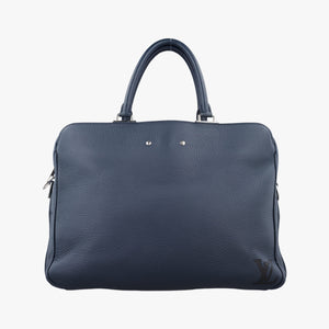 Secondhand Louis Vuitton Armand Briefcase MM NAVY Taurillon leather M54380 handbag | stylenewstar