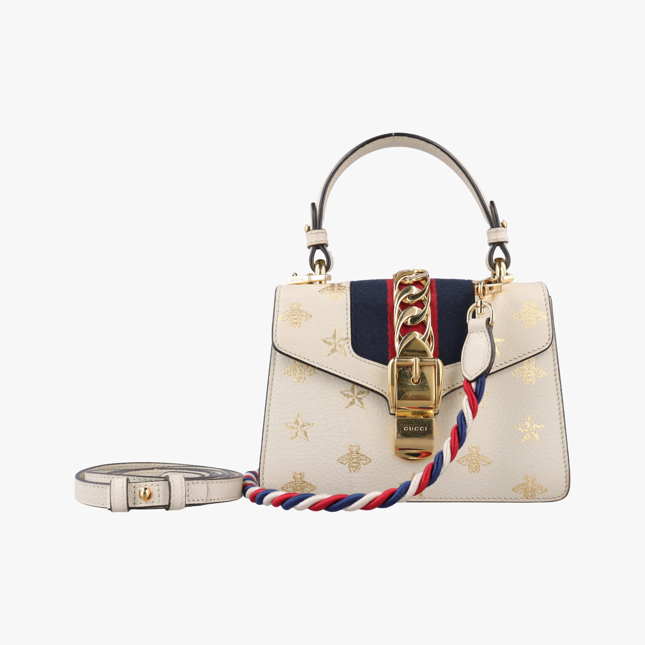 Pre-owned Gucci Sylvie White Leather 470270 shoulderbag | stylenewstar