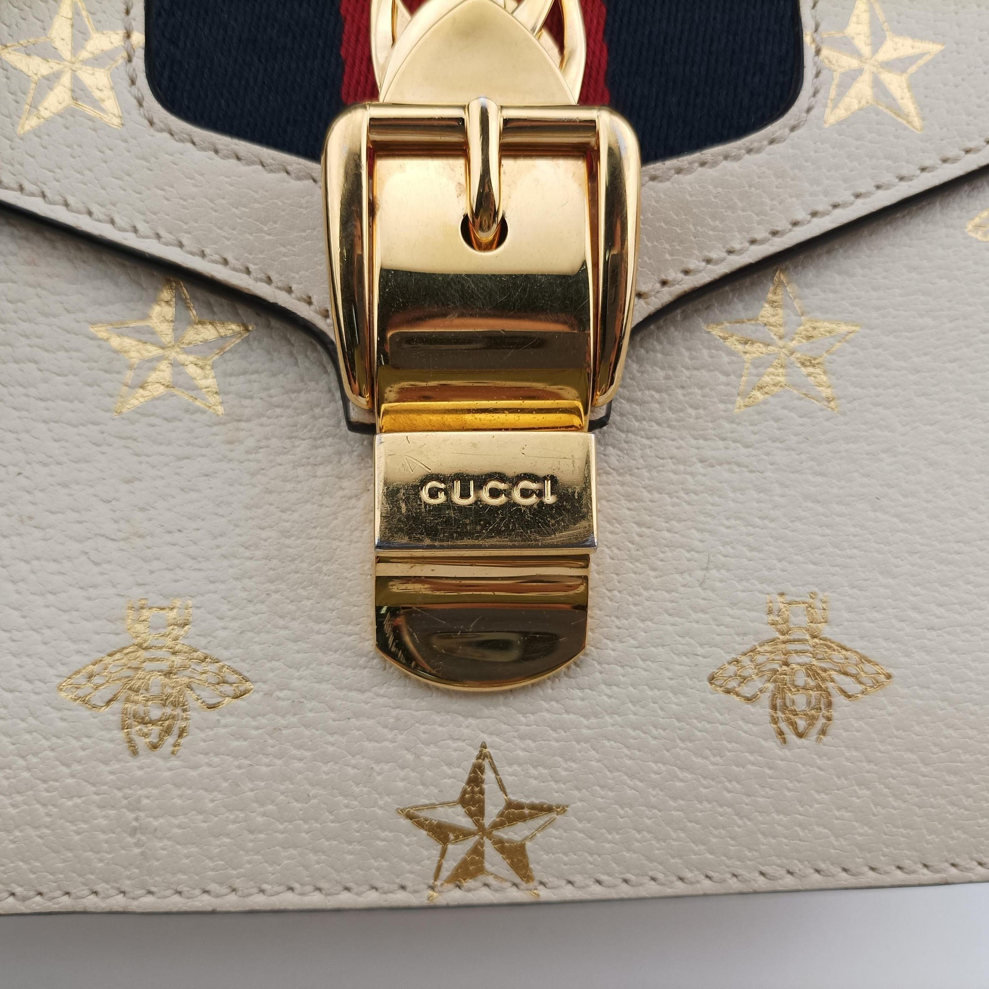 Pre-owned Gucci Sylvie White Leather 470270 shoulderbag | stylenewstar