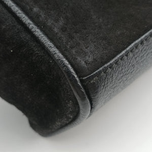 Pre-owned Gucci bamboo Black Suede× Leather 007.17 shoulderbag | stylenewstar