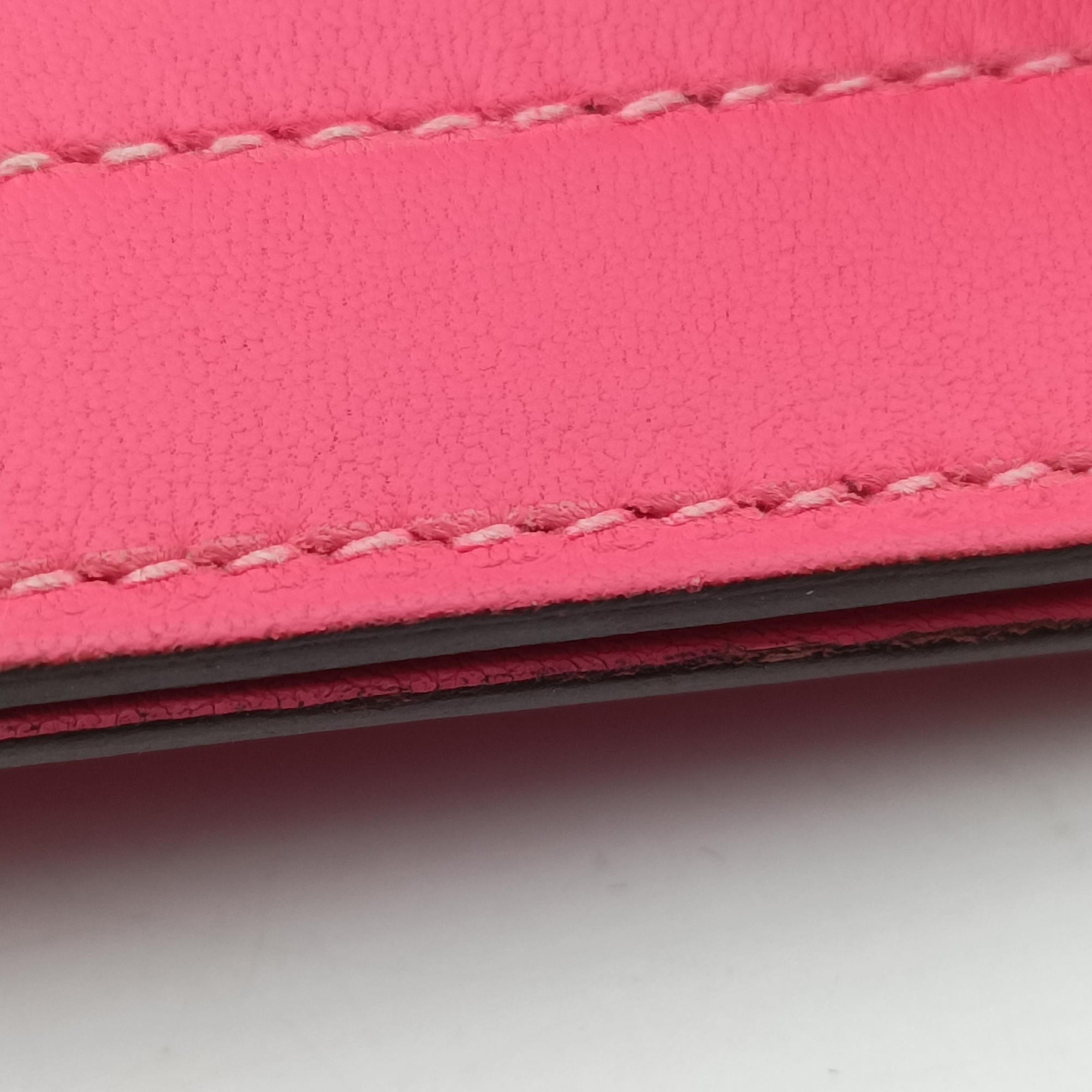 Pre-owned Hermes Sac Aline mini Pink Leather  shoulderbag | stylenewstar