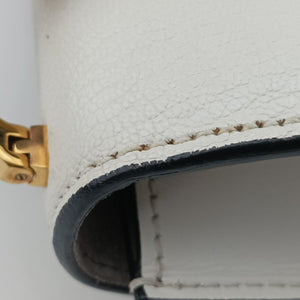 Pre-owned Miu Miu Miu Lady White Leather  shoulderbag | stylenewstar