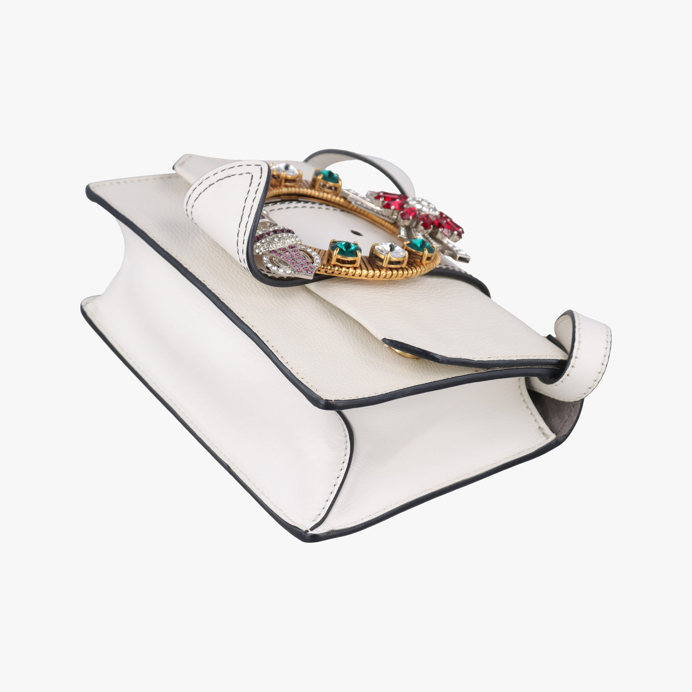 Pre-owned Miu Miu Miu Lady White Leather  shoulderbag | stylenewstar