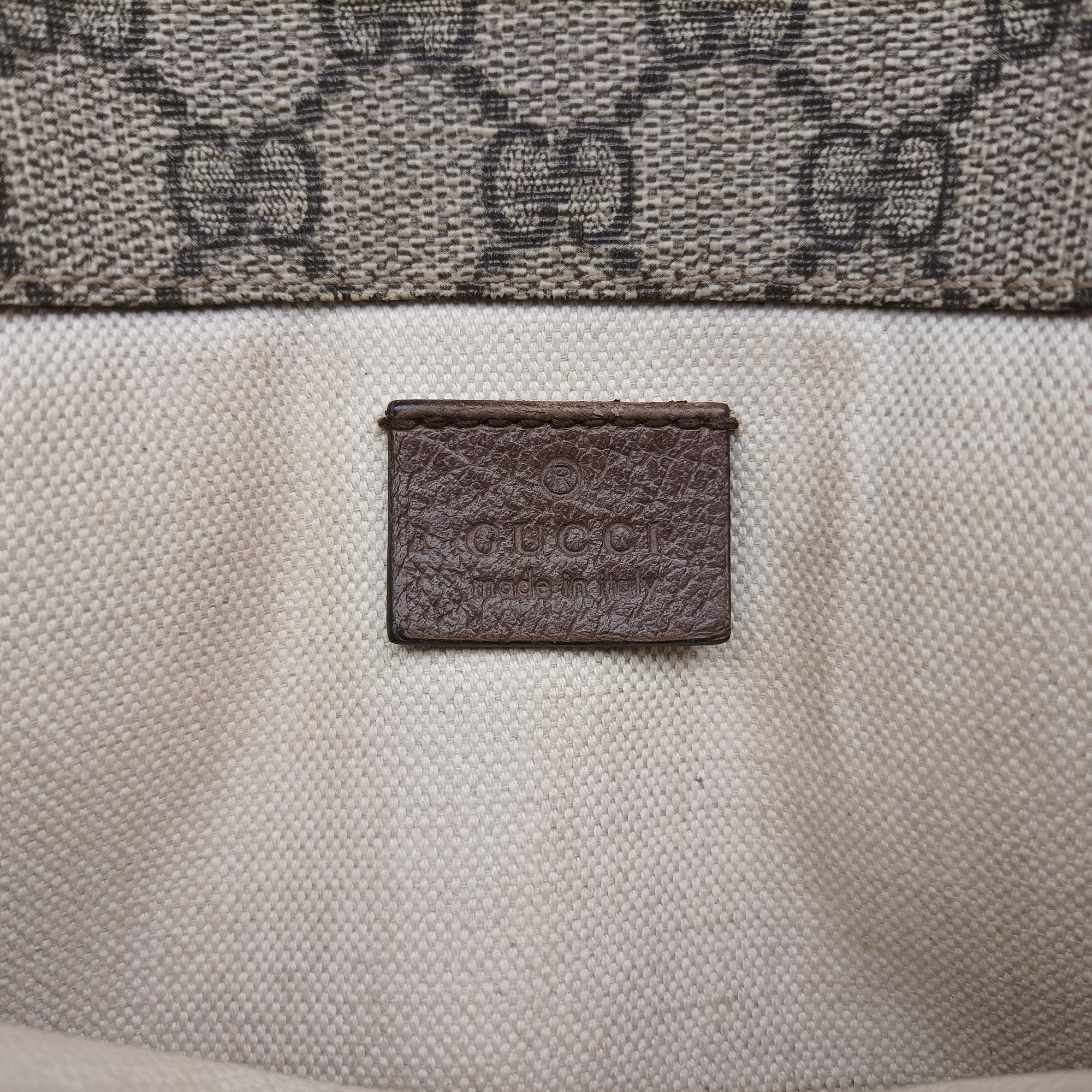 Pre-owned Gucci NEO VINTAGE GG Supreme Brown PVC coated canvas×Leather 493930 bum bag/waist bag | stylenewstar