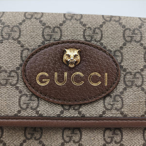 Pre-owned Gucci NEO VINTAGE GG Supreme Brown PVC coated canvas×Leather 493930 bum bag/waist bag | stylenewstar