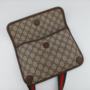Pre-owned Gucci NEO VINTAGE GG Supreme Brown PVC coated canvas×Leather 493930 bum bag/waist bag | stylenewstar