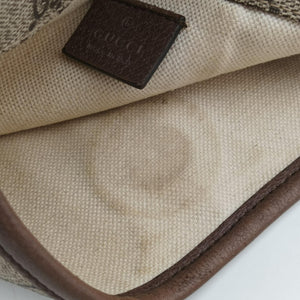 Pre-owned Gucci NEO VINTAGE GG Supreme Brown PVC coated canvas×Leather 493930 bum bag/waist bag | stylenewstar