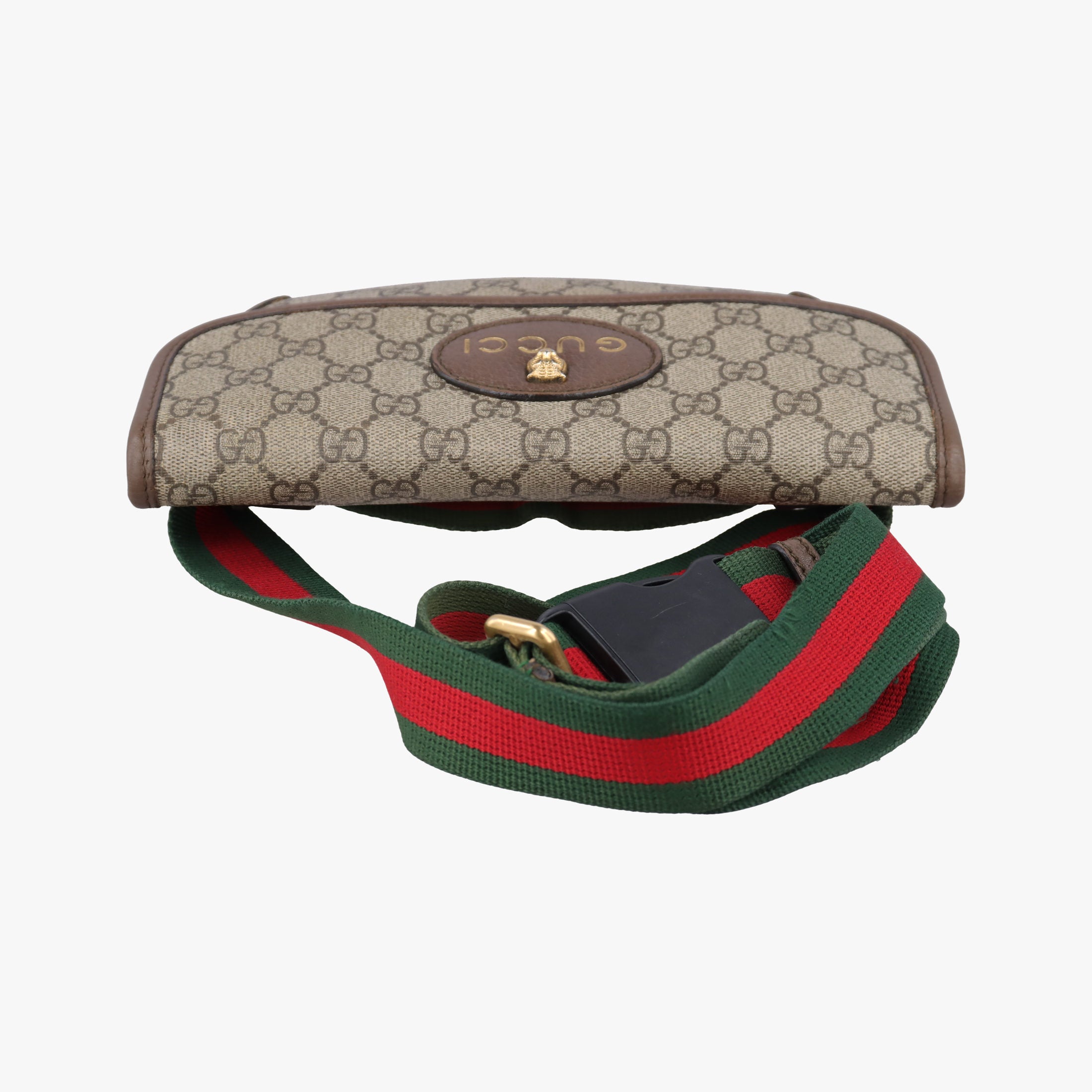 Pre-owned Gucci NEO VINTAGE GG Supreme Brown PVC coated canvas×Leather 493930 bum bag/waist bag | stylenewstar