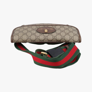 Pre-owned Gucci NEO VINTAGE GG Supreme Brown PVC coated canvas×Leather 493930 bum bag/waist bag | stylenewstar