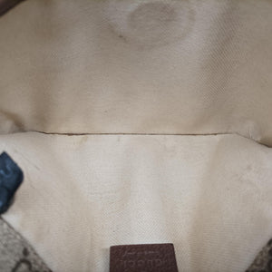 Pre-owned Gucci NEO VINTAGE GG Supreme Brown PVC coated canvas×Leather 493930 bum bag/waist bag | stylenewstar