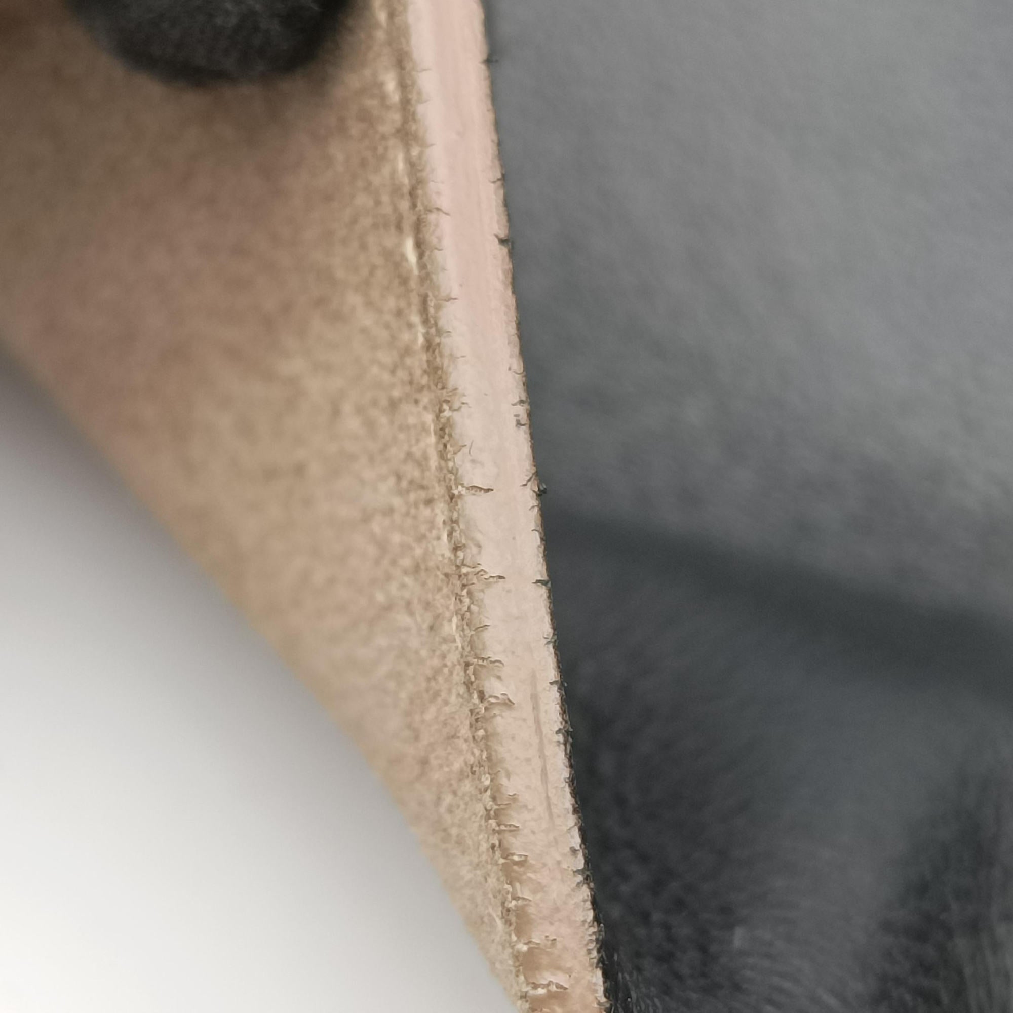 Pre-owned Celine Trapeze Beige×black×blue Suede × leather  shoulderbag | stylenewstar