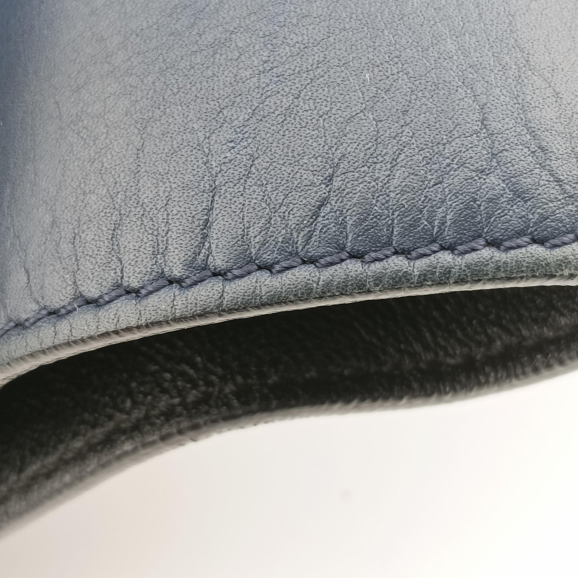 Pre-owned Celine Trapeze Beige×black×blue Suede × leather  shoulderbag | stylenewstar