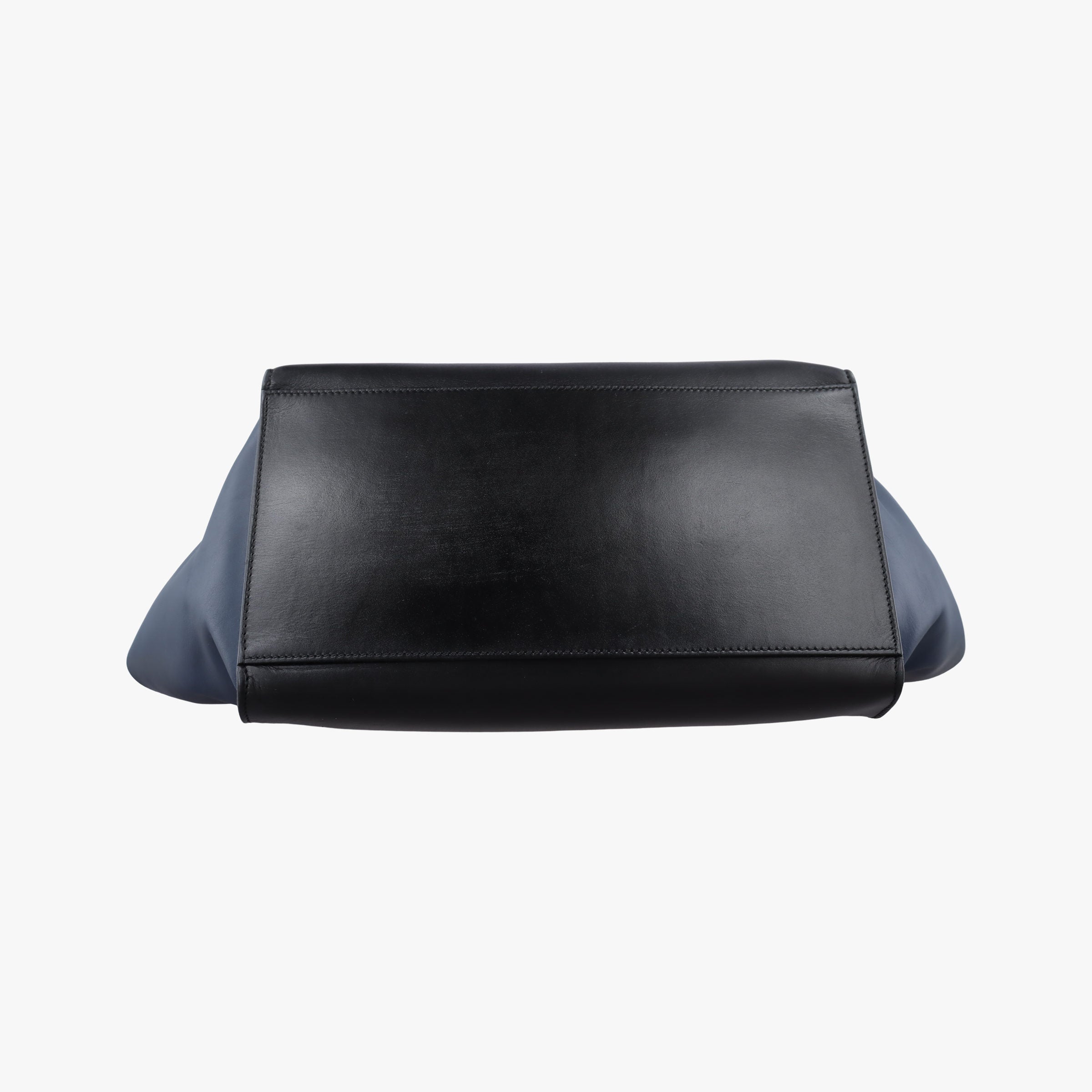 Pre-owned Celine Trapeze Beige×black×blue Suede × leather  shoulderbag | stylenewstar