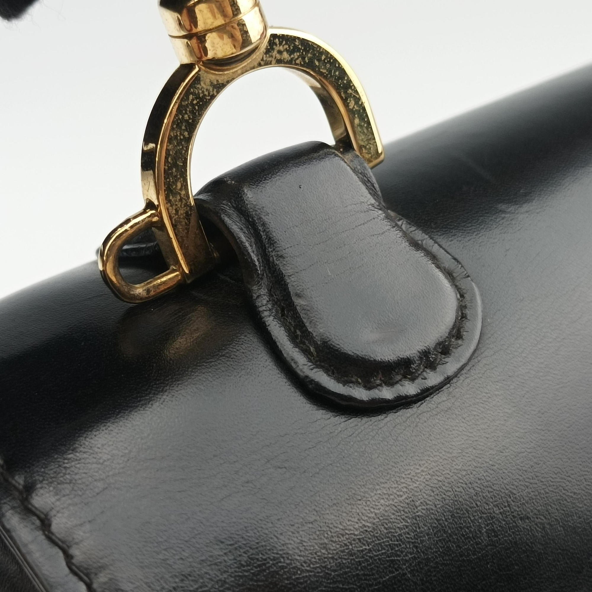 Pre-owned Gucci Bamboo Black Leather 000-21 handbag | stylenewstar