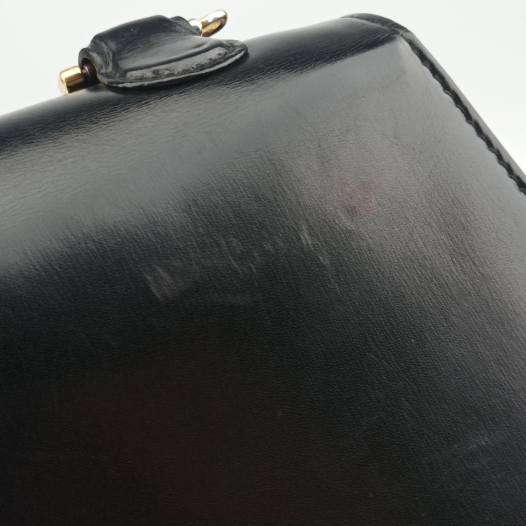 Pre-owned Gucci Bamboo Black Leather 000-21 handbag | stylenewstar