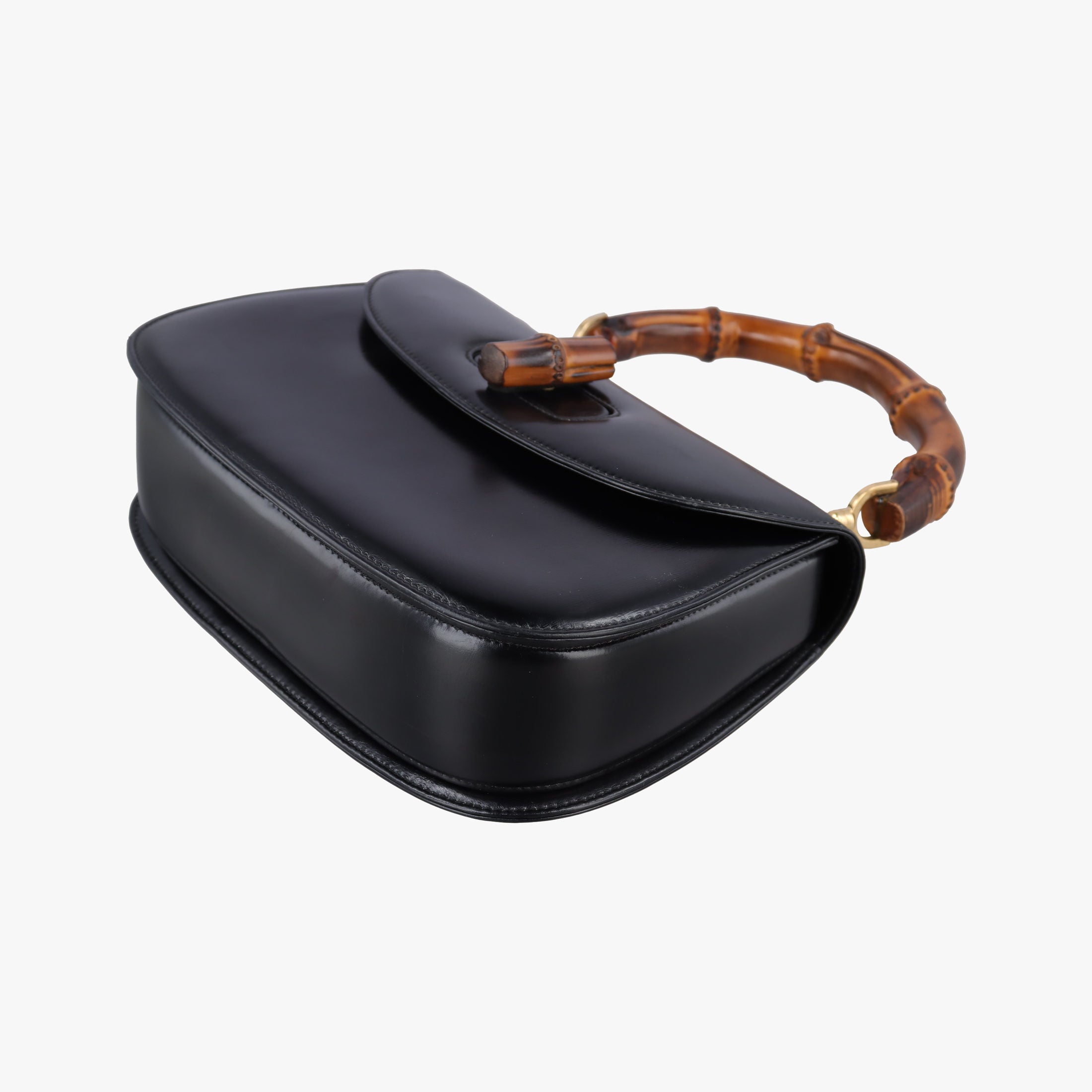 Pre-owned Gucci Bamboo Black Leather 000-21 handbag | stylenewstar