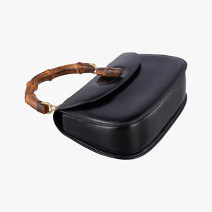 Pre-owned Gucci Bamboo Black Leather 000-21 handbag | stylenewstar