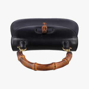Pre-owned Gucci Bamboo Black Leather 000-21 handbag | stylenewstar
