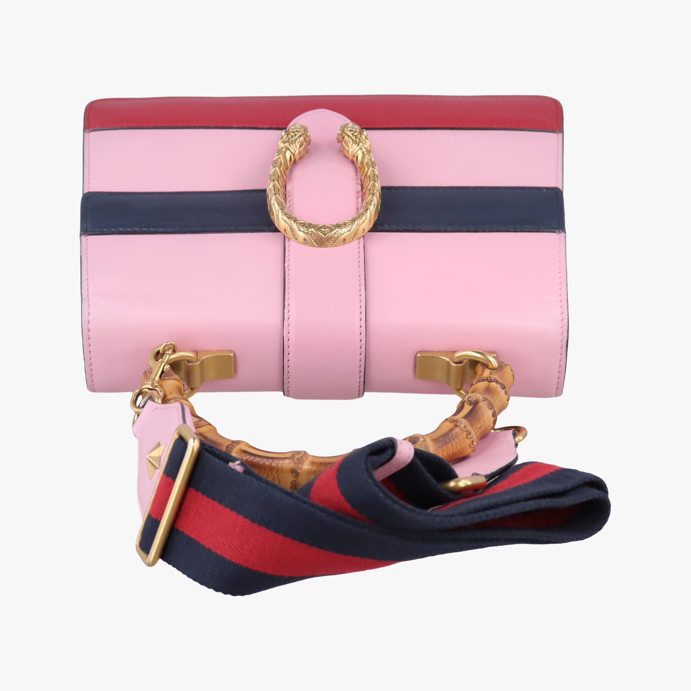 Secondhand Gucci Dionysus Pink×navy×red Leather 448075 shoulderbag | stylenewstar