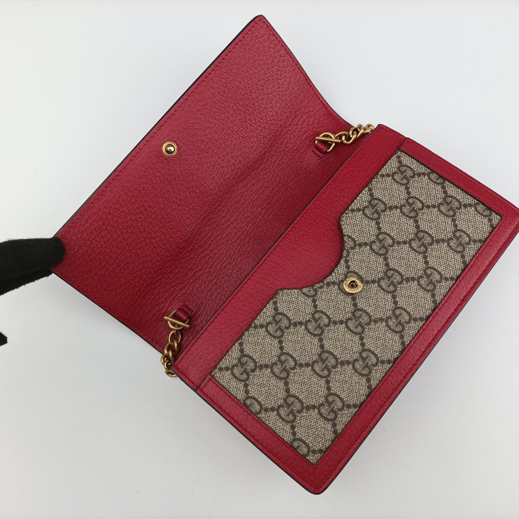 Vintage Gucci Queen Margaret Beige×Red×Navy PVC coated canvas×leather 476079 shoulderbag | stylenewstar