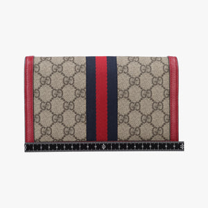 Vintage Gucci Queen Margaret Beige×Red×Navy PVC coated canvas×leather 476079 shoulderbag | stylenewstar