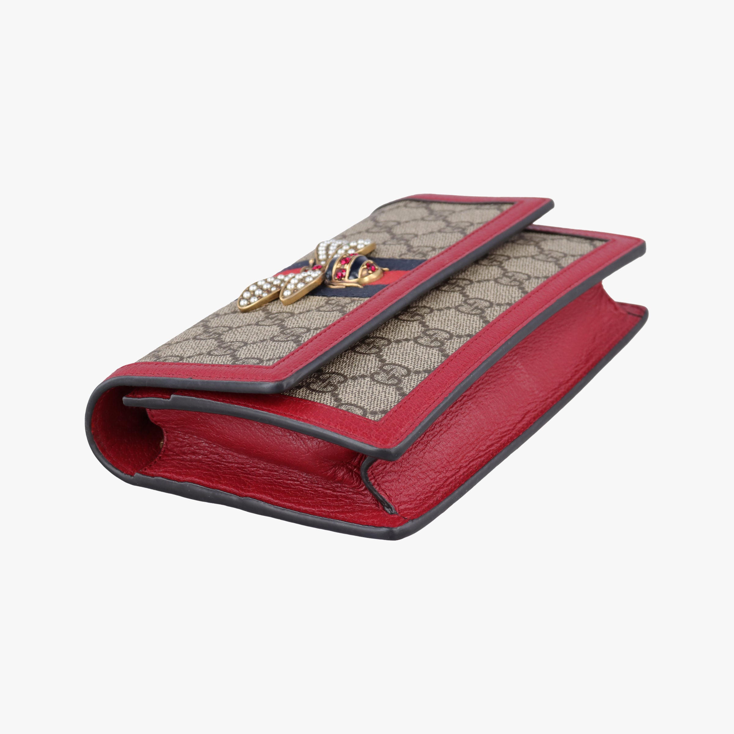 Vintage Gucci Queen Margaret Beige×Red×Navy PVC coated canvas×leather 476079 shoulderbag | stylenewstar