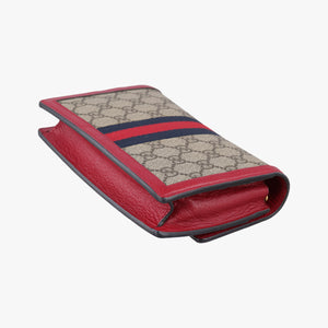 Vintage Gucci Queen Margaret Beige×Red×Navy PVC coated canvas×leather 476079 shoulderbag | stylenewstar