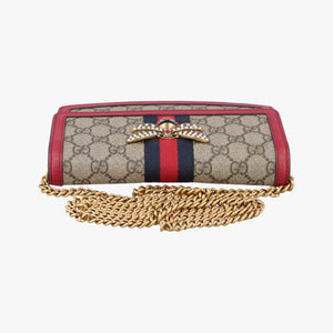 Vintage Gucci Queen Margaret Beige×Red×Navy PVC coated canvas×leather 476079 shoulderbag | stylenewstar