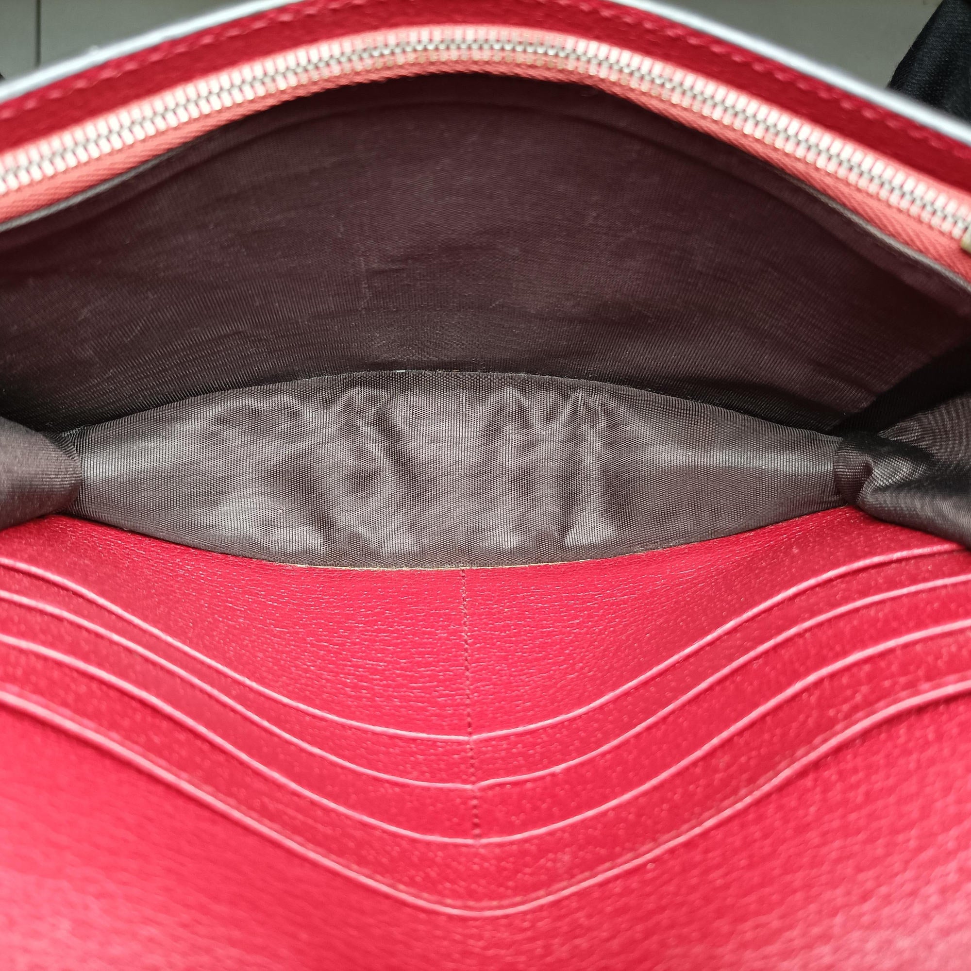 Vintage Gucci Queen Margaret Beige×Red×Navy PVC coated canvas×leather 476079 shoulderbag | stylenewstar