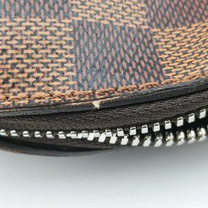 Pre-owned Louis Vuitton PDJ Port Document Jour Ebene x Noir Damier canvas x leather N41438 handbag | stylenewstar