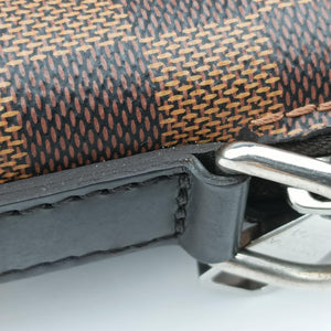 Pre-owned Louis Vuitton PDJ Port Document Jour Ebene x Noir Damier canvas x leather N41438 handbag | stylenewstar