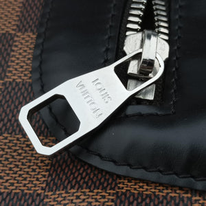Pre-owned Louis Vuitton PDJ Port Document Jour Ebene x Noir Damier canvas x leather N41438 handbag | stylenewstar