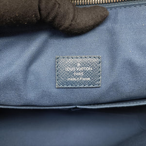 Pre-owned Louis Vuitton Porto Document Business MM Ocean Blue Taiga M32705 handbag | stylenewstar