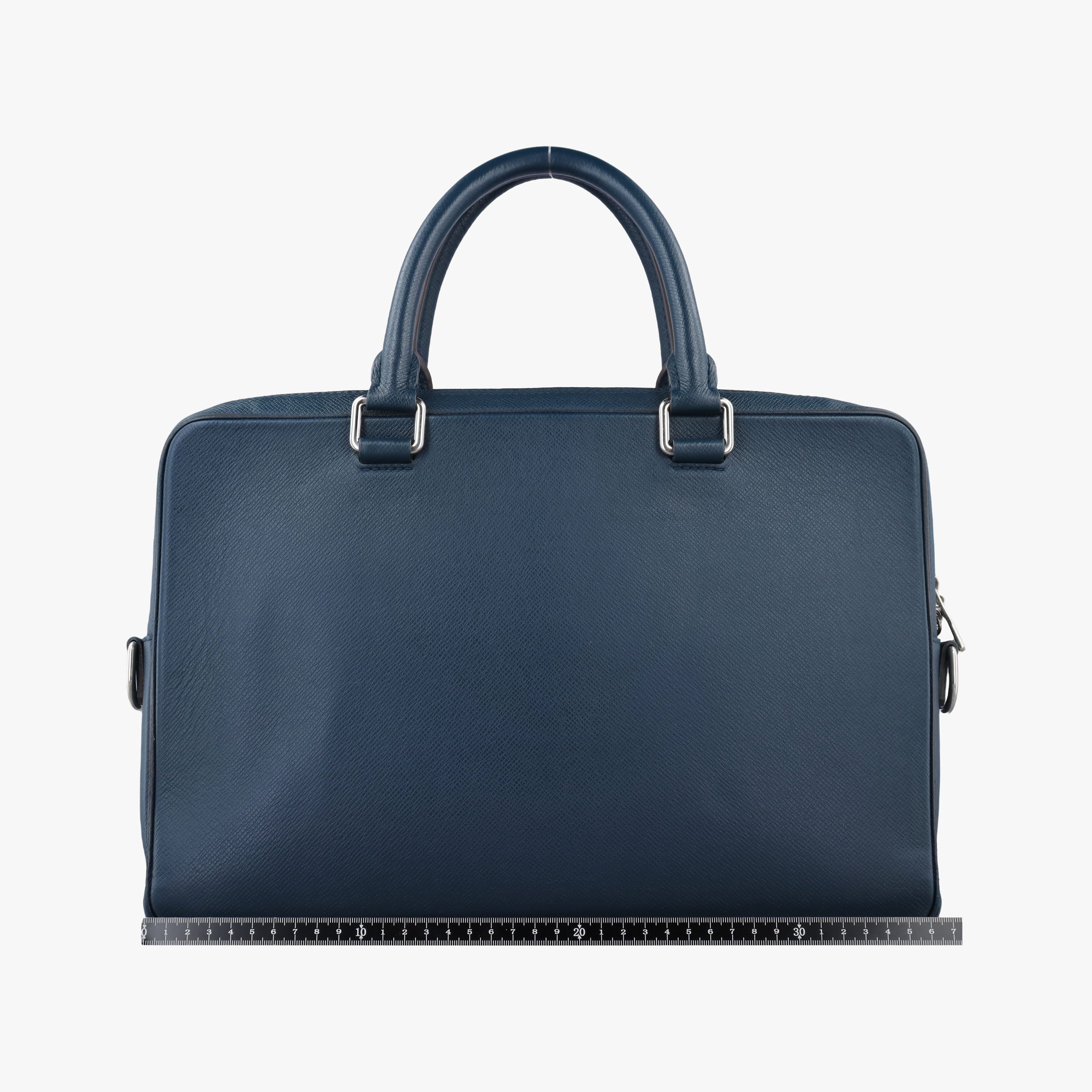 Pre-owned Louis Vuitton Porto Document Business MM Ocean Blue Taiga M32705 handbag | stylenewstar
