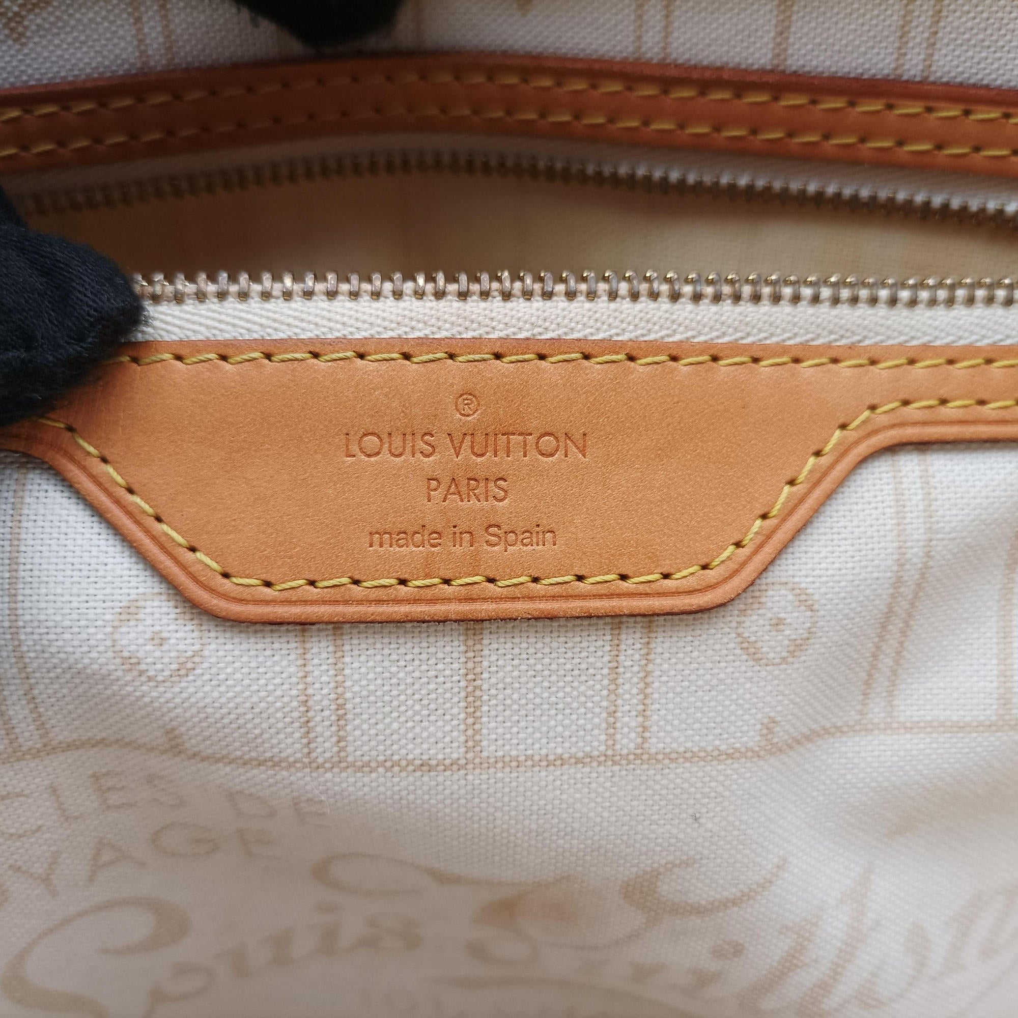Pre-owned Louis Vuitton Neverfull MM Azur Damier Canvas N51107 handbag | stylenewstar