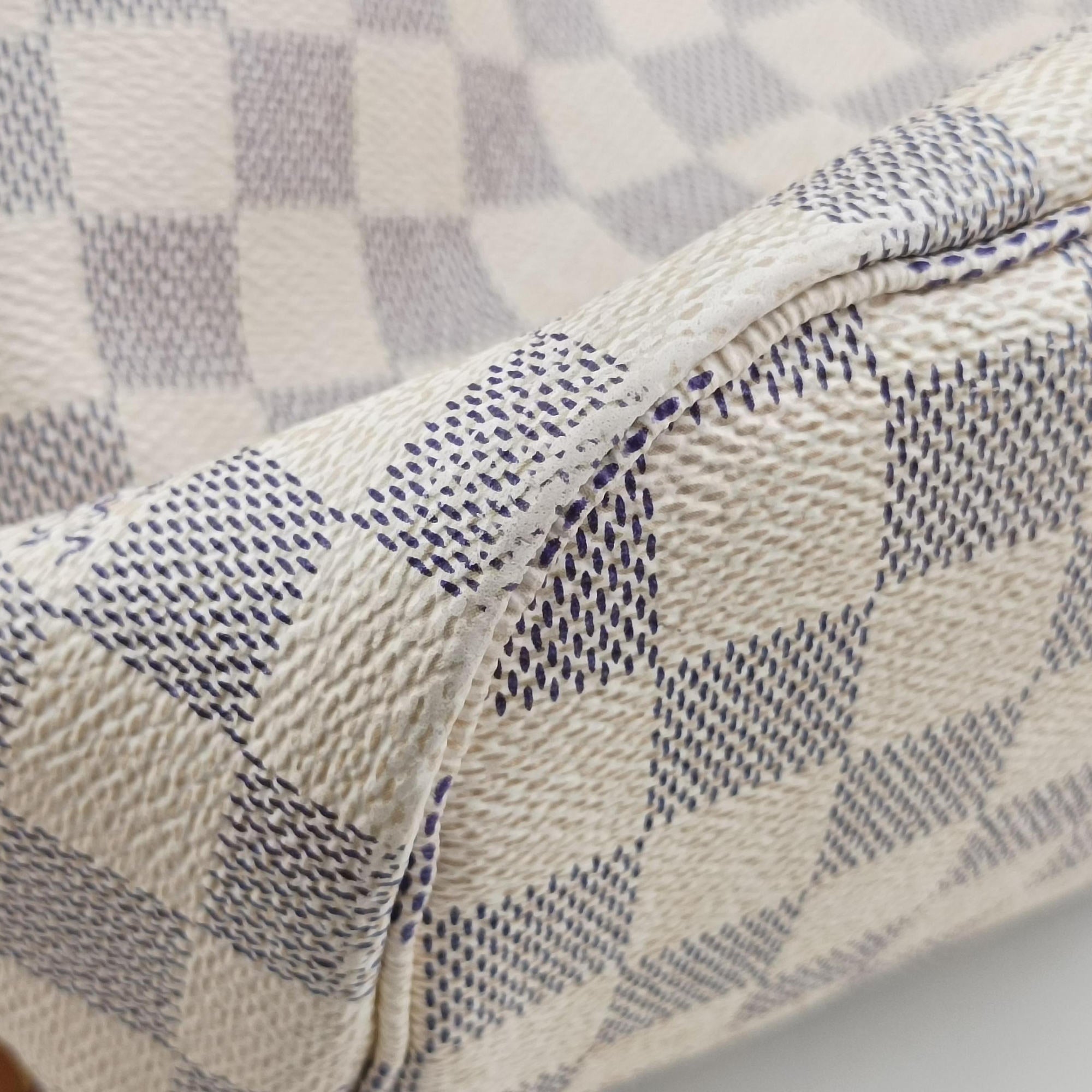 Pre-owned Louis Vuitton Neverfull MM Azur Damier Canvas N51107 handbag | stylenewstar