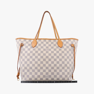 Pre-owned Louis Vuitton Neverfull MM Azur Damier Canvas N51107 handbag | stylenewstar