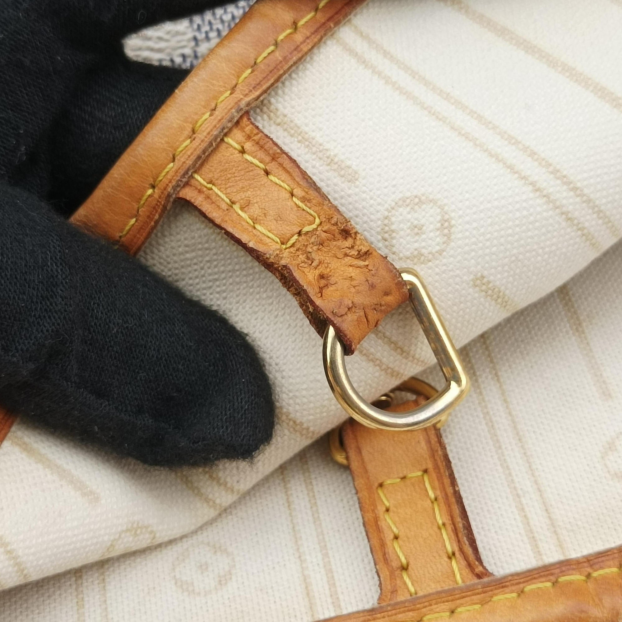 Pre-owned Louis Vuitton Neverfull MM Azur Damier Canvas N51107 handbag | stylenewstar