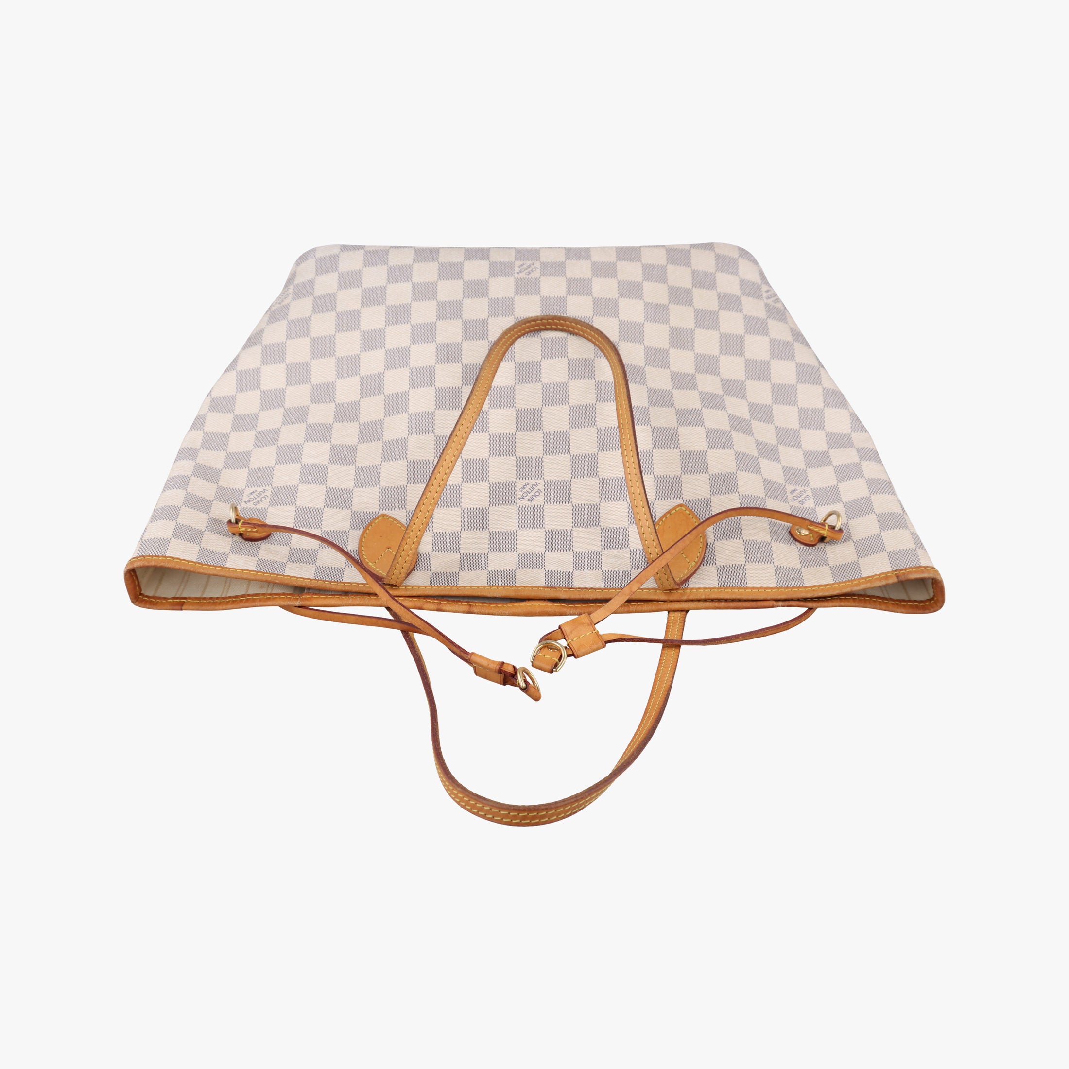 Pre-owned Louis Vuitton Neverfull MM Azur Damier Canvas N51107 handbag | stylenewstar