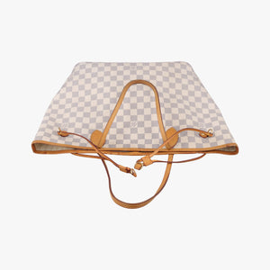 Pre-owned Louis Vuitton Neverfull MM Azur Damier Canvas N51107 handbag | stylenewstar