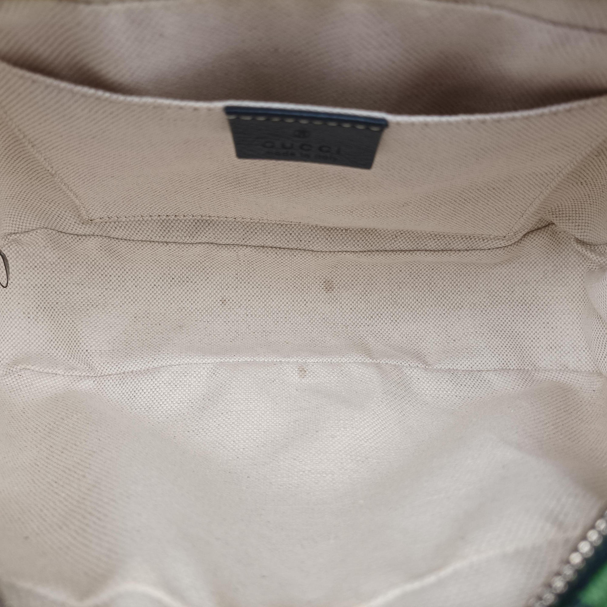 Secondhand Gucci GG Marmont Green canvas 447632 shoulderbag | stylenewstar