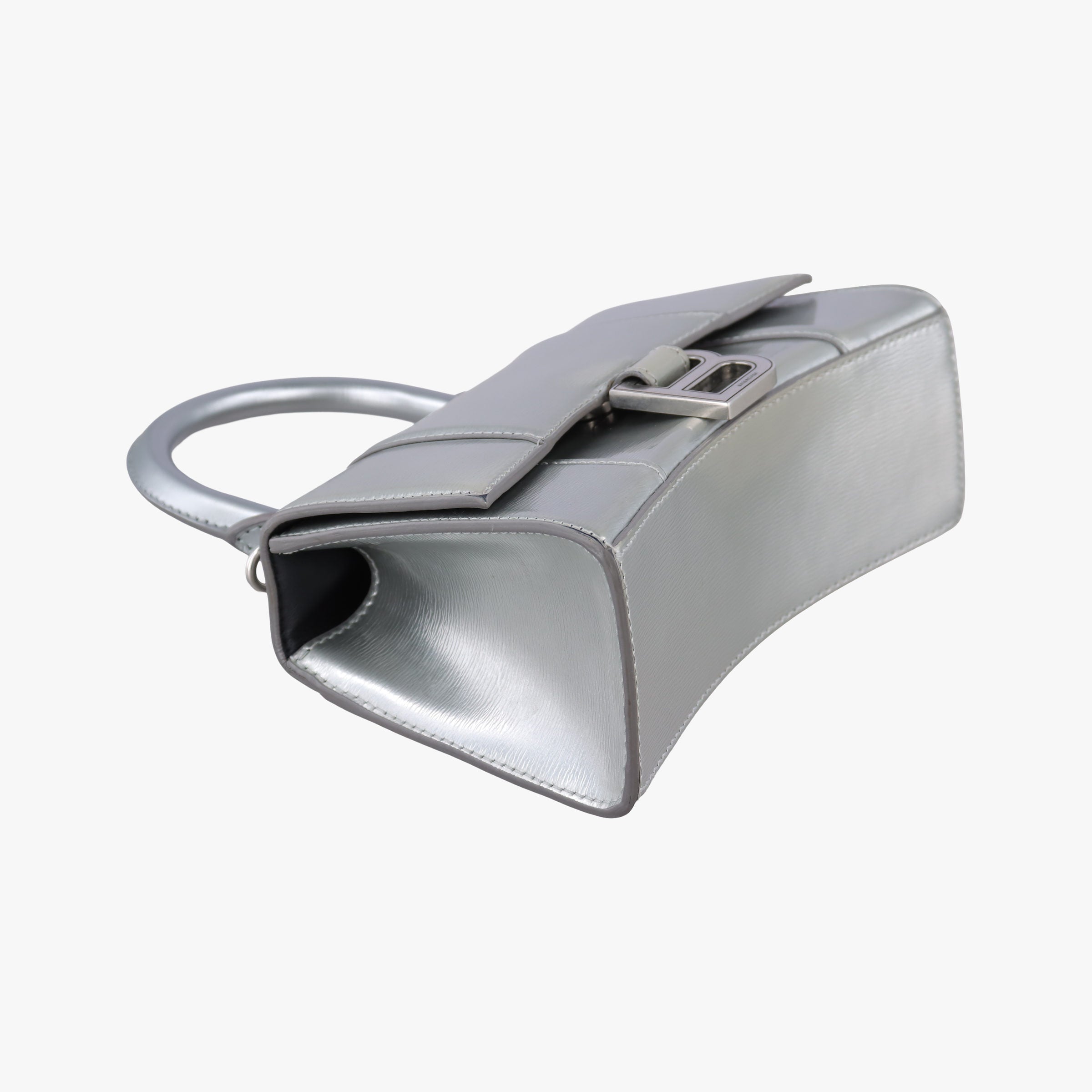 Vintage Balenciaga Hourglass XS Silver leather  shoulderbag | stylenewstar