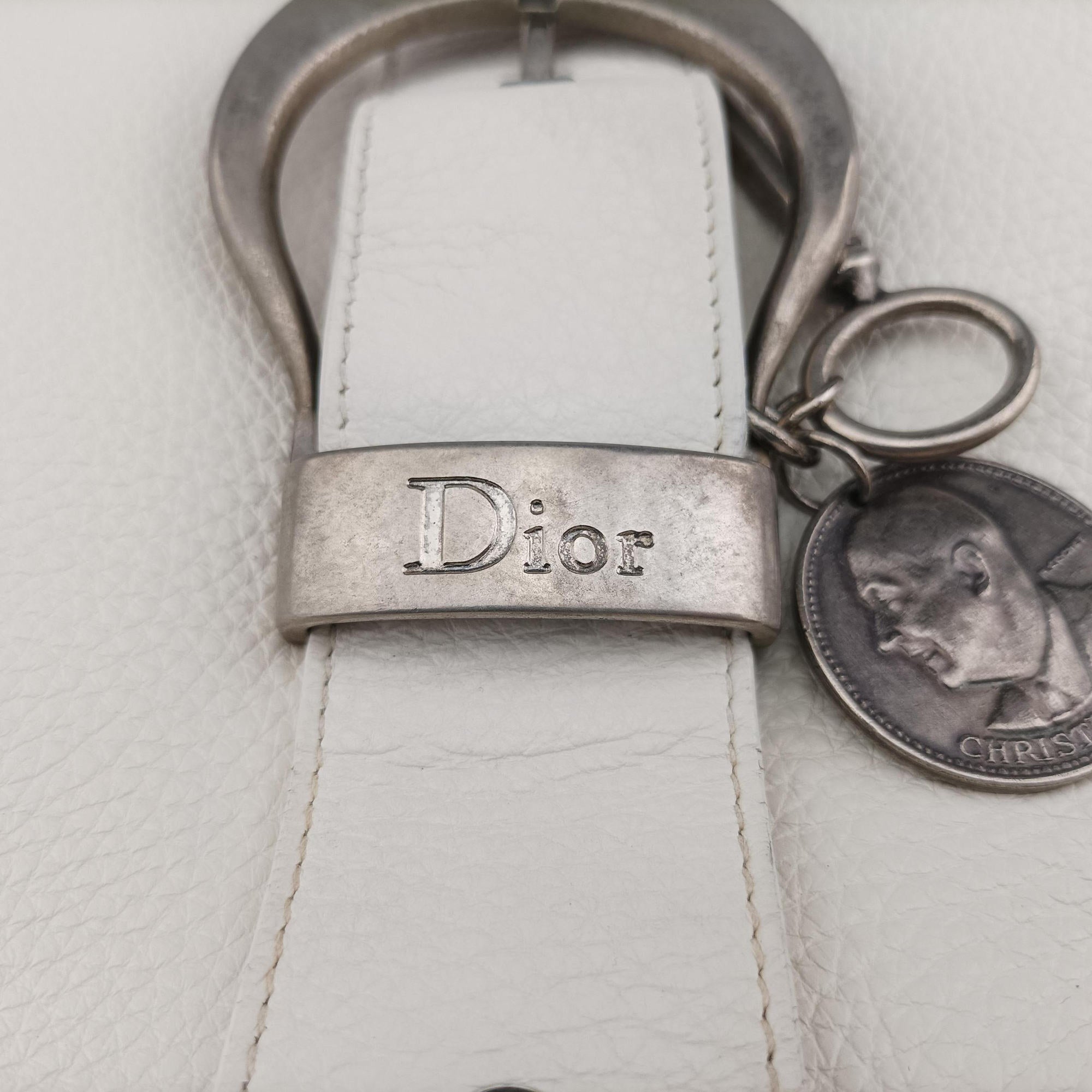 Vintage Christian Dior Gaucho White leather  shoulderbag | stylenewstar