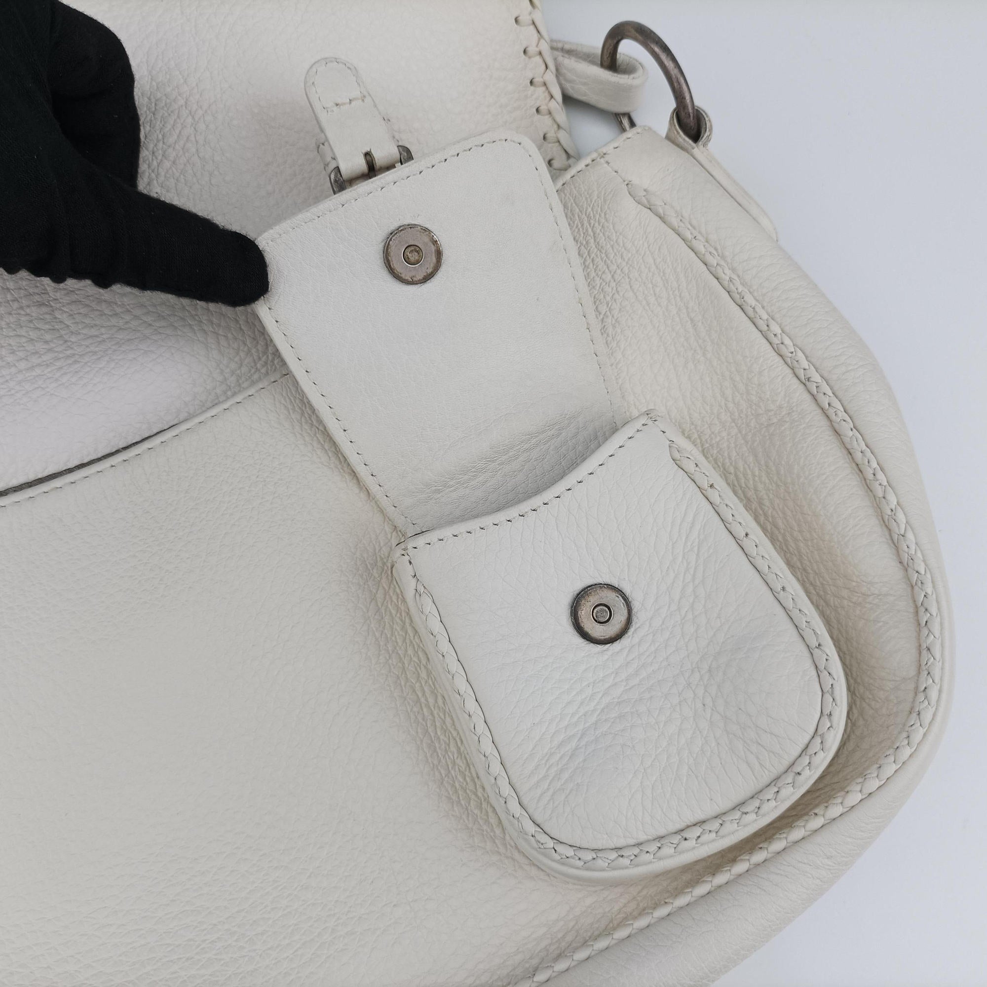 Vintage Christian Dior Gaucho White leather  shoulderbag | stylenewstar