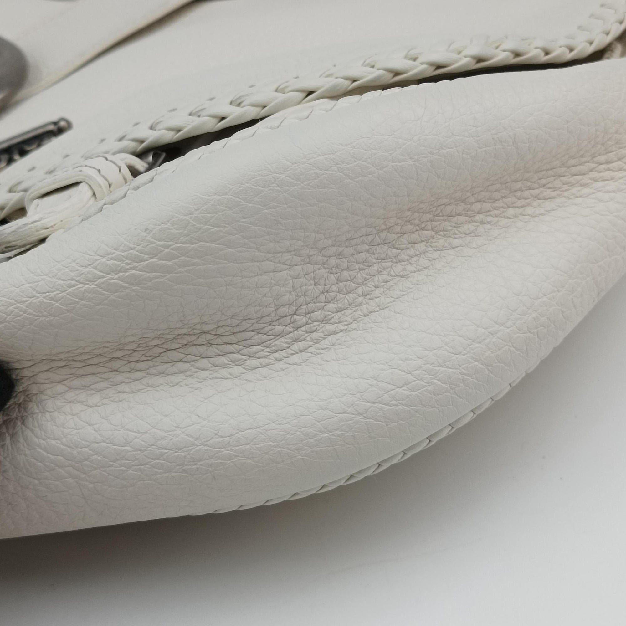 Vintage Christian Dior Gaucho White leather  shoulderbag | stylenewstar