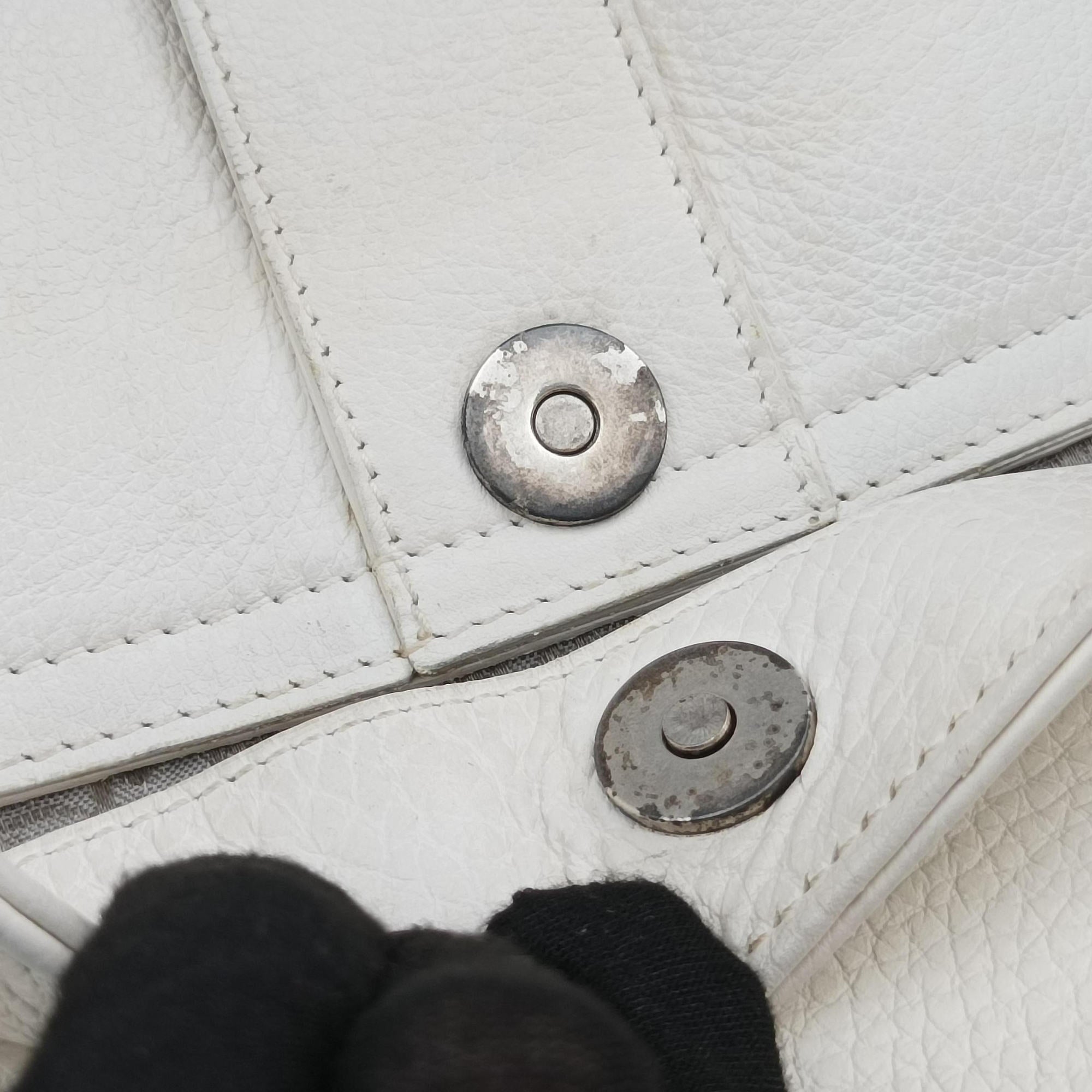 Vintage Christian Dior Gaucho White leather  shoulderbag | stylenewstar