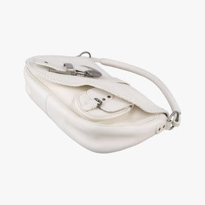 Vintage Christian Dior Gaucho White leather  shoulderbag | stylenewstar