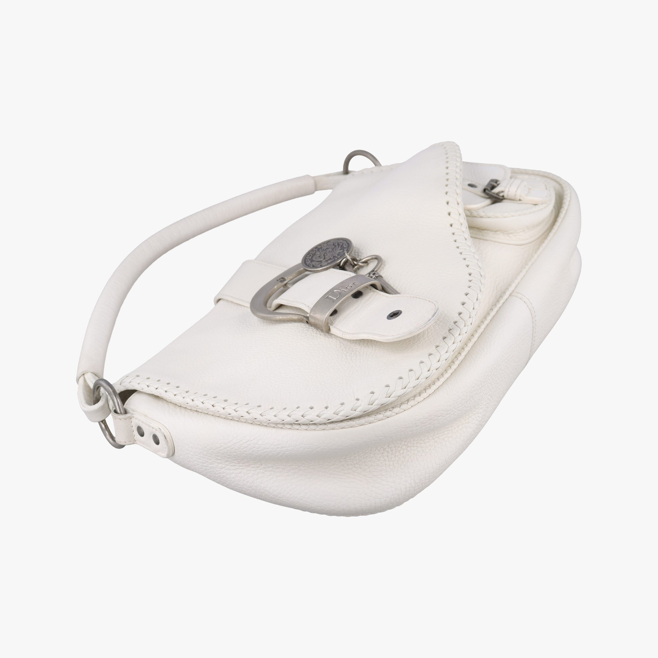Vintage Christian Dior Gaucho White leather  shoulderbag | stylenewstar