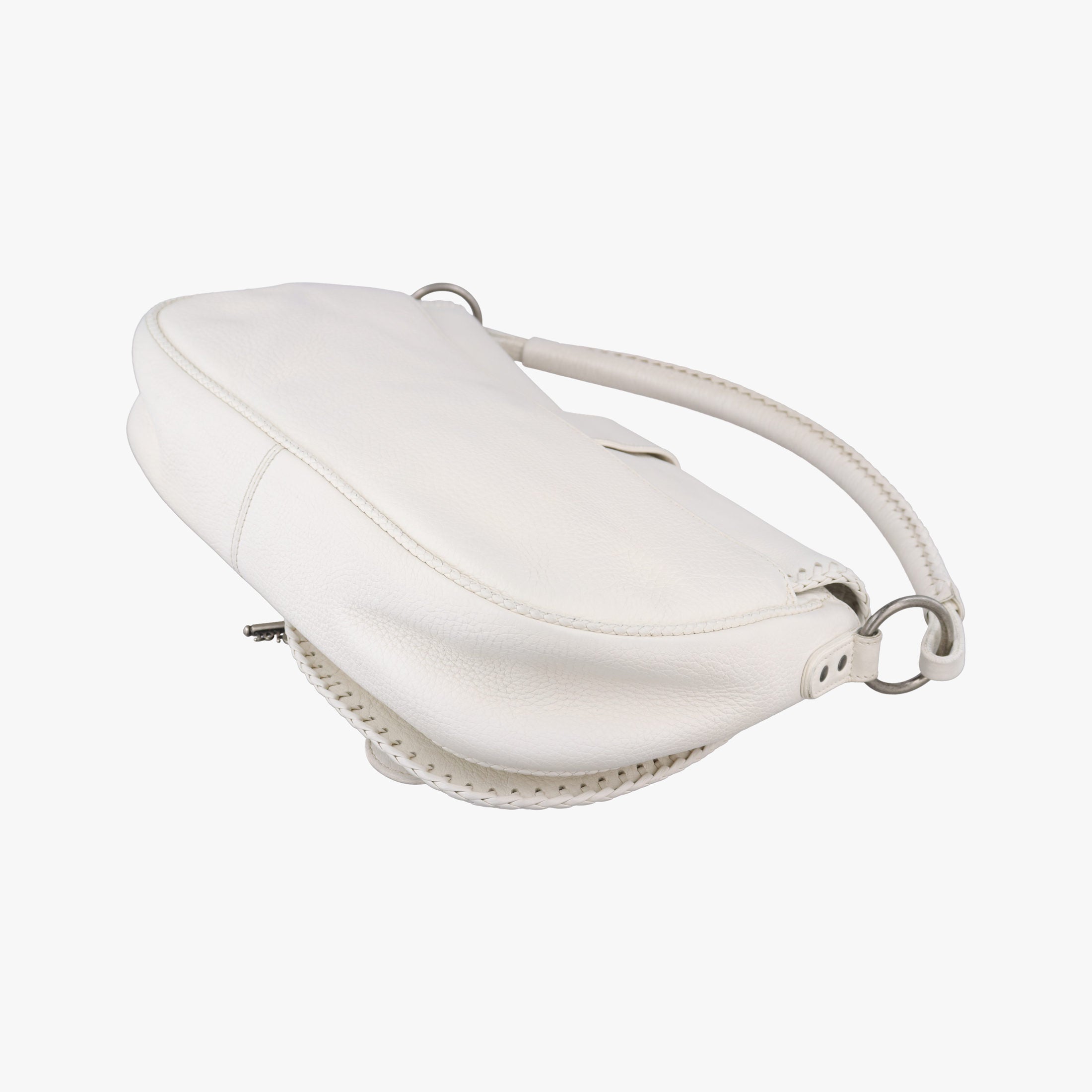 Vintage Christian Dior Gaucho White leather  shoulderbag | stylenewstar