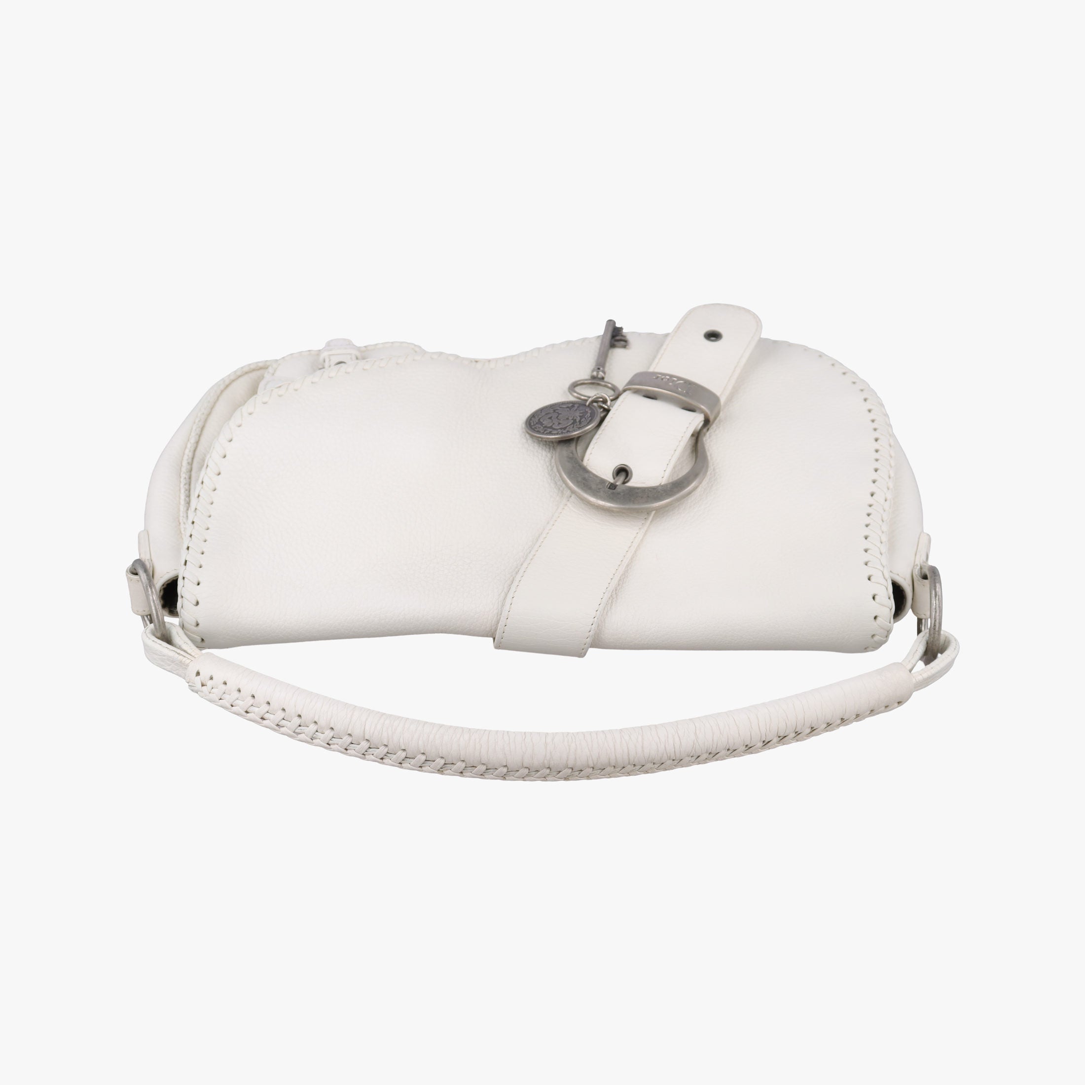 Vintage Christian Dior Gaucho White leather  shoulderbag | stylenewstar